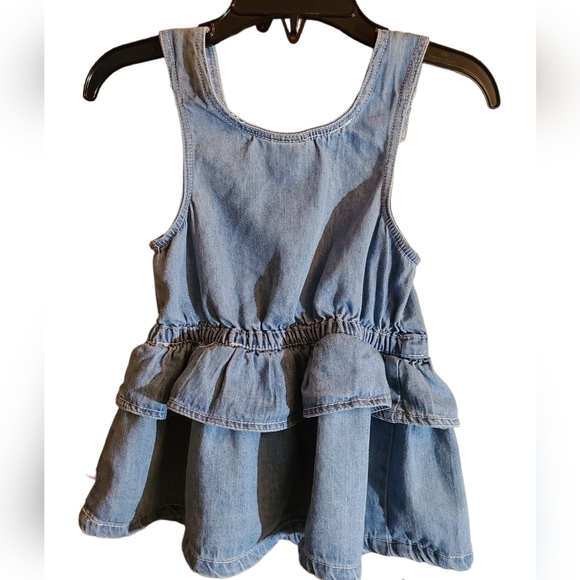 Tommy Hilfiger size 6-9M denim chambray overall jumper dress - Picture 4 of 11